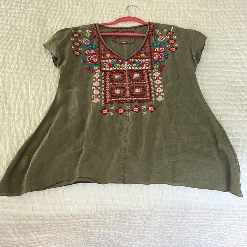 Johnny Was Olive Embroidered Tunic small women’s